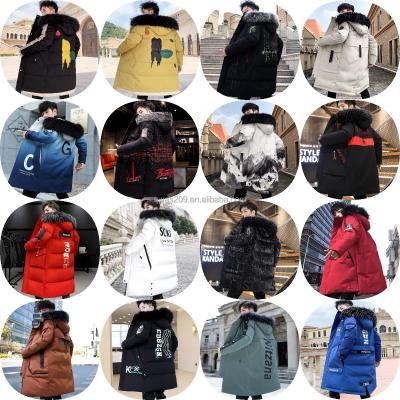 China Plus Size Warm Mens Down Jacket Winter Custom Parka Down Coats Shell Feather Style Hooded Zipper Mens Clothing for sale