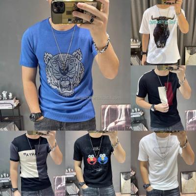 China New Fashion Printed Men's Short Sleeve T-Shirts Anti-Shrink for sale