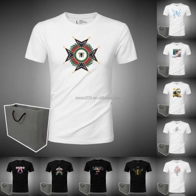 China 2022 new cotton anti-shrink men's short sleeve T-shirt letter printing casual T-shirt manufacturers direct sales for sale