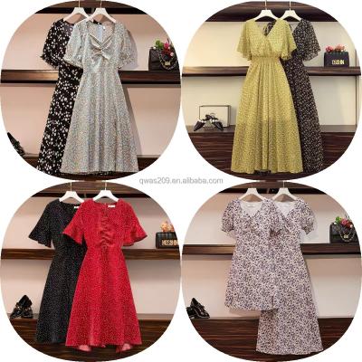 China Women's Smart Casual Dress Breathable Fashion Ladies Chiffon Dress For Office Formal Dress Women's Cotton Wholesale Ladies Factory Wholesale for sale