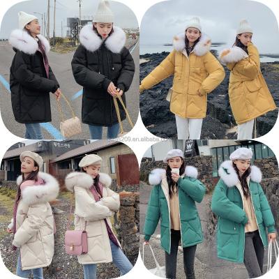 China Viable Women's Long Down Jacket Cotton Casual Women's Long Hooded Parkas Jacket And Coats for sale