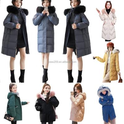 China Viable wholesale ladies warm long thin cotton-padded hooded women clothes down winter jackets women coats for sale