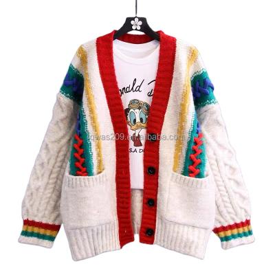 China New And Soft Thickened Sweater Coat Viable Cardigan Loose Lazy Wind Knit Upper SHEIN for sale