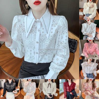 China SHEIN Wholesale Sustainable Women's Chiffon Long Sleeve Shirt for sale