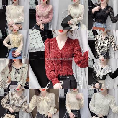 China Sustainable Women's Chiffon Long Sleeve Shirt Casual Shirt Wholesale for sale