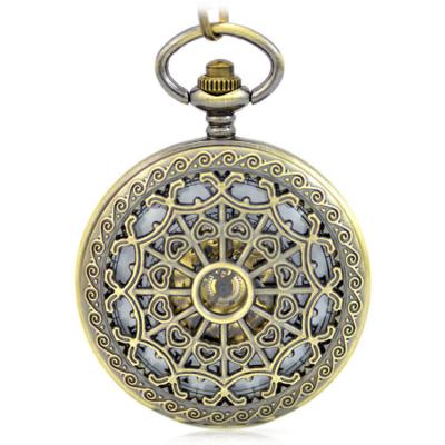 China Luxury Double Case Mechanical Pocket Watch Hand Winding Mechanical Pocket Watches For Men's Private Label Mechanical Watch for sale