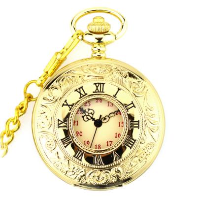 China Pocket Watch Men's Quartz Pocket Watch Full Antique Hunter Gift Pocet Gifts Double Case Half Unique for sale