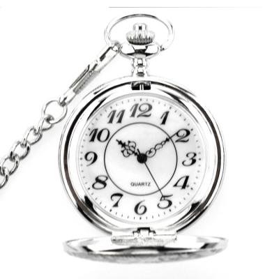 China Older Watch Platinum Pocket Watch Strap Family Watches Hand With Photo Men's Conventer Quartz Pure Silver OEM Order Manufacturing for sale