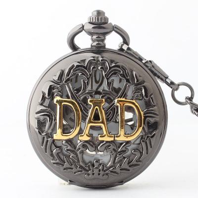 China Silver Rectangle Waltham Pocket Watches Machine Watch Go Dad Gunmetal Anchor Watches Finger Clocks For Godfather Dad Pocket Watch Wall Engraved Mechanical Hand Wind for sale