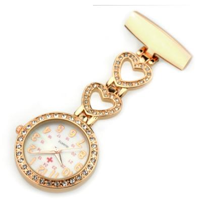 China Nurse Watch Small Watch FOB Women Doctor Fob For Men Wristwatches Nurse Heart Shape With Diamond for sale