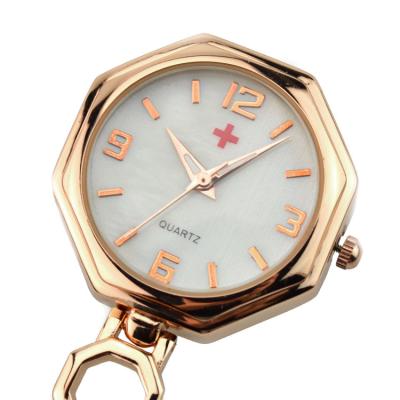 China Nurses Watches Stainless Steel Breast Watch for Nurse Hot Doctor Nurses with Names Rose Gold Silver with Luminous Dial for sale