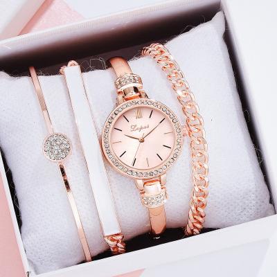 China Waterproof Casual Luxury Ladies Alloy Case Watch Bands Ladies Watch Bracelet Set for sale