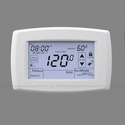 China Nylon fan coil thermostat enclosure design, plastic electrical cases with LCD display and button, for sale