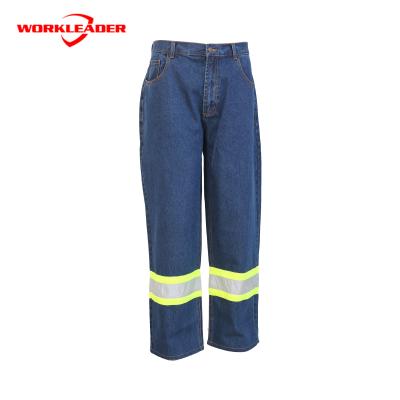 China Fire Resistant FR Jeans Pants With Reflective Tape For Mens Work Wear for sale