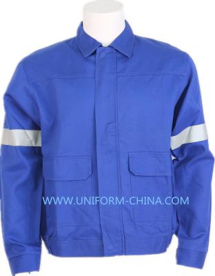 China Construction Industry Wholesale Men's Jacket Workwear Fire Retardant Jacket With Reflective Tape for sale