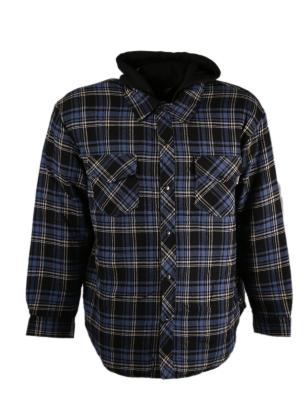 China Breathable Men's Thermal Striped Plaid Outwear Shirt Jacket Winter Wholesale Coat Uniform Jacket for sale