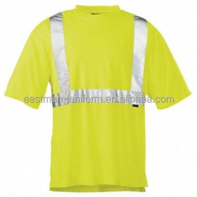 China Hi Vis Men Reflective Tape Work Wear Anti-Shrink T-Shirt Men's Workwear for sale