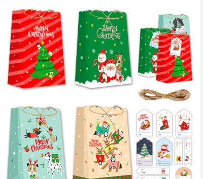 China 12 Items In 1 Set Christmas Gift Box Ins Style Christmas Candy Box Diy Creative Gift Packaging Carton With Hand Gift Bag for sale