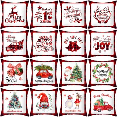 China embroidered christmas cushion cover marble christmas tree patterns case cushion covers for pillow 45*45cm for sale