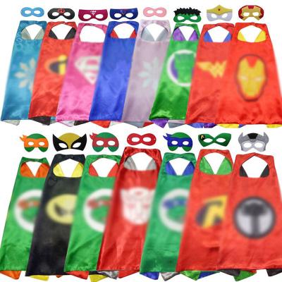 China Halloween cloak Captain America cape set children cartoon hero blanket mask wholesale halloween costume for kids for sale