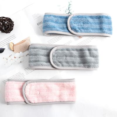 China Women washing Face Thick Terry Cloth Head Band Luxury designer fleece Spa Headband for sale