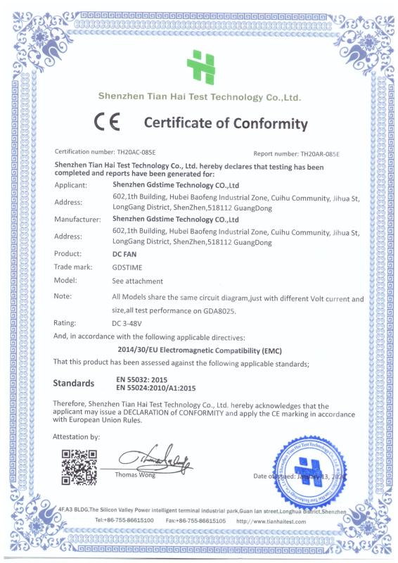 CE - Shenzhen Gdstime Technology Co., Ltd.