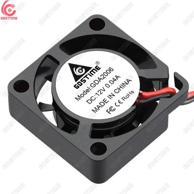 China DC 12V 20mmx20mmx6mm Hydraulic Bearing Mini Air Cooling Fan Manufacturer 2cm Brushless Computer Case Gdstime GDA2006 for sale