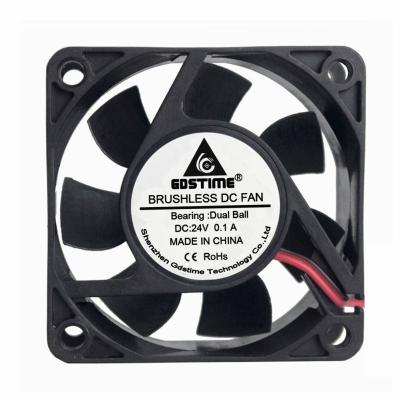 China Computer Case Gdstime GDA6025 60mm 60x60x25mm Bll Supporting DC 24V Fan CPU Cooler Cooling Exhaust Slient Axial Fan for sale