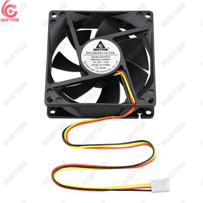 China Computer Case Gdstime GDA8025 DC 12v Hydraulic Bearing 3Pin FG 80x80x25mm 80mm 80*80*25mm Fan DC Axail Exhaust Fan for sale