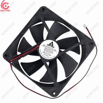 China Gdstime DC 12V 140x140x25mm 140mm Dual Ball Bearing 2600RPM Brushless DC Fan Computer Case Server Cooler for sale