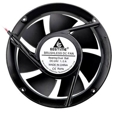 China Computer Case 17251 24V 1A 170mm 17cm 7 Inch Round Big Airflow DC Brushless Exhaust Cooling Axial Fan for sale