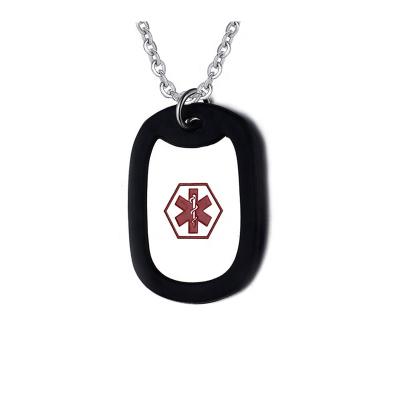 China 2021 Nickel Free New Customized Outstanding Dog's Military Label Logo Silicone Stainless Steel Medical Surgical Tag for sale