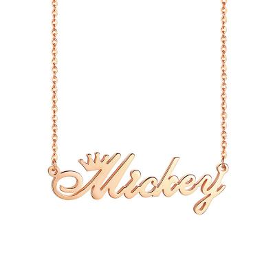 China New Nickel Free Border Accessories Name English Alphabet Necklace Ladies Titanium Steel Necklace DIY Personalized Necklace for sale