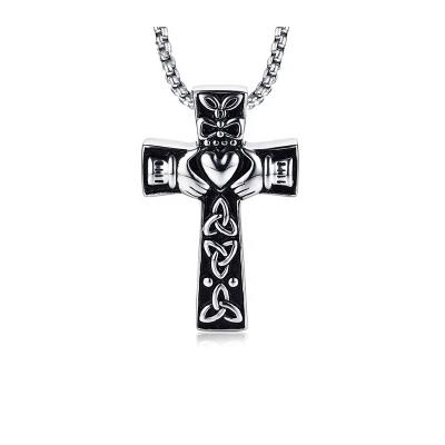 China 2021 New Popular European and American Style Crada Stainless Steel Cross Pendants Jewelry Nickel Free Cross Pendants for sale