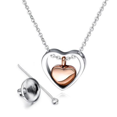 China Lady Titanium Steel Necklace Design Pet Asher Box Openable Stainless Steel Nickle Free Personal Heart of Pending Love for sale