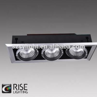 China Modern 2x15w 3x15w 4x15w AR111 Recessed LED Multiple Light COB Trimless Recessed Led Downlight for sale