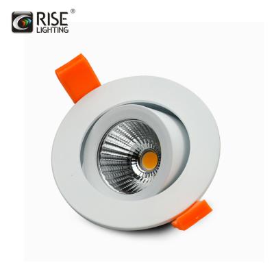 China Residential Shape Mini COB 7W Led Downlight 75mm Cut In Gimbal Focus Lighting for sale