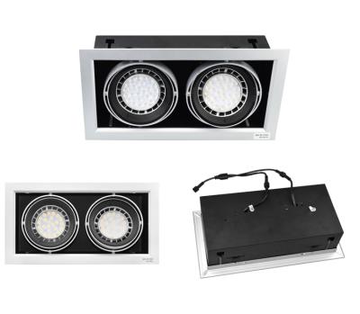 China AC 120V recessed balanced / trimless GU10 LED twin spot dimmable multiple spot light for high end home for sale