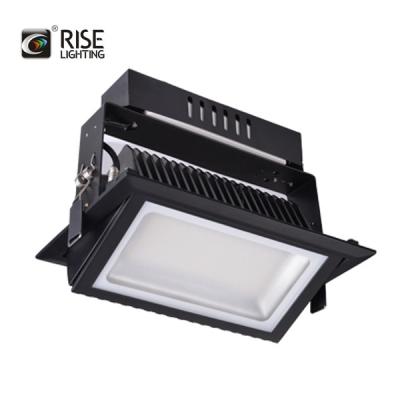 China SAA 20w 28w 38w 48w Modern White Black Silver Aluminum Rectangular Shoplight SMD Led Downlight for sale