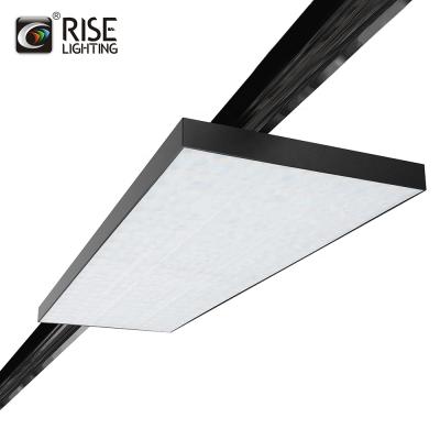 China Modern Aisle Lighting Adjustable Wattage DALI 1-10V Dimming CRI90 Led Track Panel Light for sale