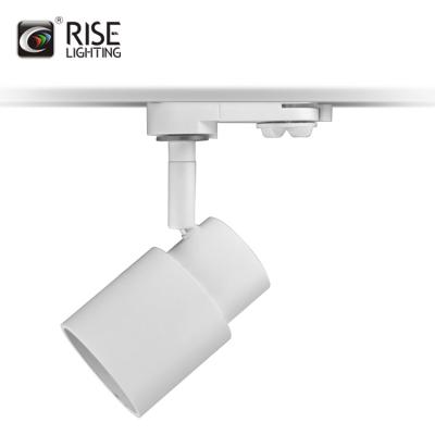 China Residential 2/3/4 Wires Led GU10 E27 3 Track Rail Spot Light Fixture GU10 E27 3 Pin Expression 3 Circuit SAA TUV Shenzhen Rise Lighting for sale