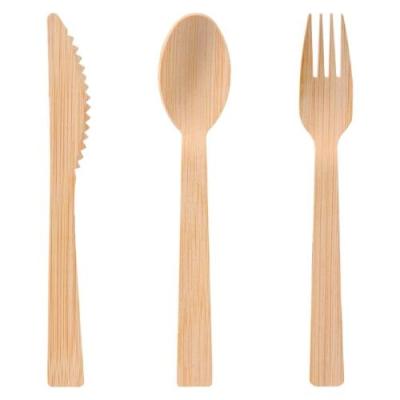 China Good Quality Wholesale Disposable Cutlery Set 170cm Handle Biodegradable Bamboo Cutlery for sale