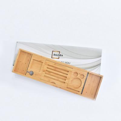 China Sustainable 100% Natural Bamboo Bath Tray Bamboo Caddy from Tray With Mickey Eco-Friendly Wholesale from Bath for sale