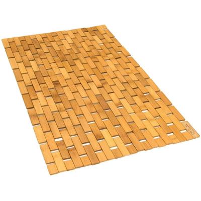 China Sustainable Modern Style 40x60cm / 50x70cm Luxury Bathroom Mat Bamboo Non Slip Bath Mat for sale