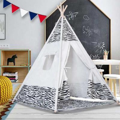 China Easy Foldable Kids Play Tent Custom Indoor Fabric Foldable Teepee Tent For Kids for sale