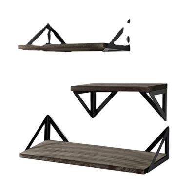 China Floating Shelf (Height) Adjustable Rustic Wooden Wall Mounted Storage For Home Kitchen for sale