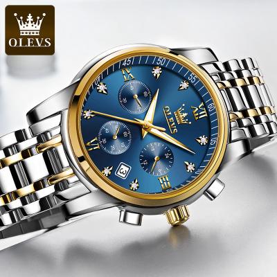 China Olevs 2858 Luminous Design Feature Business Stainless Steel Strap Factory Quartz Watch Luxury Male Chronograph Olevs 2858 Men Watch for sale