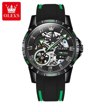 China 9918 Wholesale Luxury Sports Waterproof OLEVS Customized Mens Automatic Watch For Wristwatches With Silicone Watch Band for sale