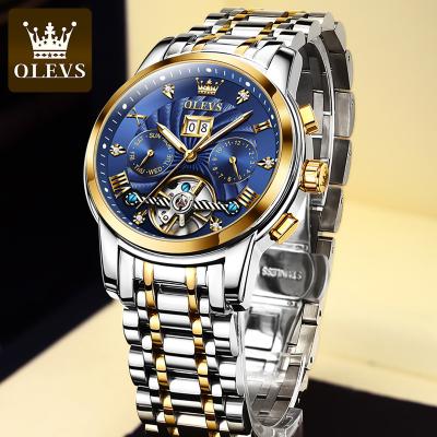 China 9910 Luxury Waterproof Luminous Wristwatch Stainless Steel Classic Olevs Chronograph Sports Tourbillon Automatic Metal Watches Men for sale