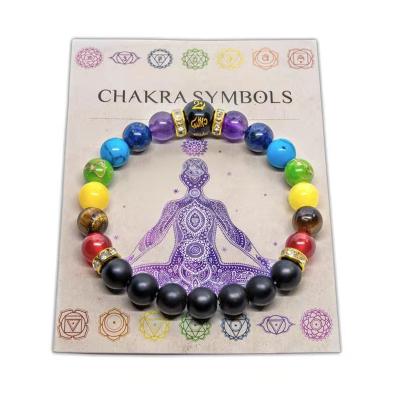 China FASHIONABLE Women Natural Crystal Healing AnxietyJewellery Mandala Yoga Meditation Beaded Amazon Best Seller 7 Chakra Bracelet Men Bracelet for sale